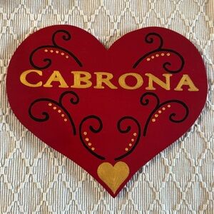 Hand-cut & Hand Painted Wooden Heart Deco ♥️